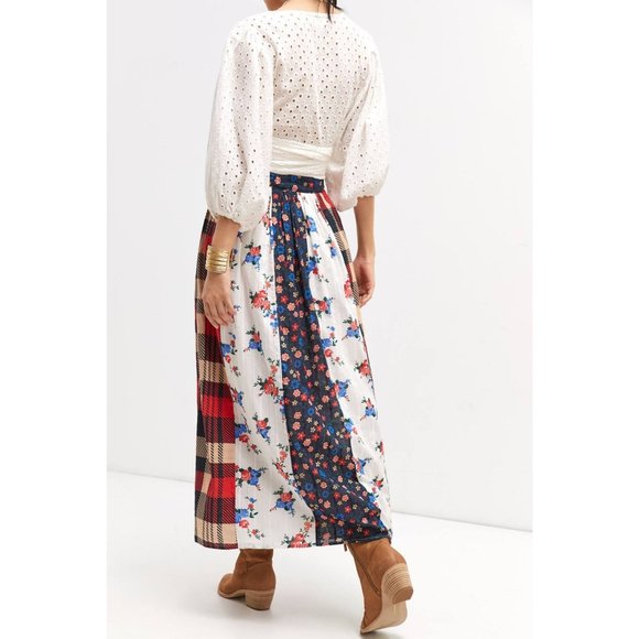 Anthropologie Let Me Be Contrast Maxi Skirt - Picture 4 of 12